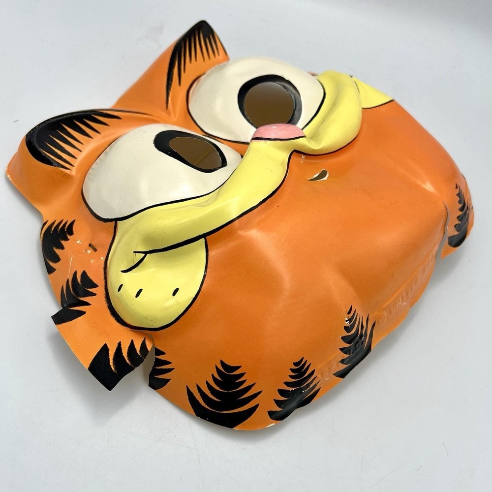 Vintage 1978 Ben Cooper "Garfield" Costume Mask w/Box, size Small 4-6 Jim Davis - Picture 3 of 13